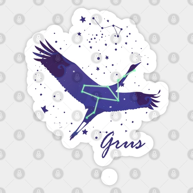 Grus Constellation Sticker by TheUnknown93